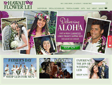 Tablet Screenshot of hawaiiflowerlei.com